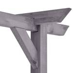 Pergola Gris - Bois massif - Bois/Imitation - 40 x 200 x 400 cm