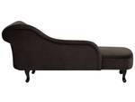 Chaiselongue NIMES Braun - Dunkelbraun - Armlehne davorstehend links - Ecke davorstehend rechts - Textil