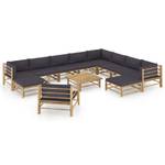 Garten-Lounge-Set (12-teilig) 3009675-31 Dunkelgrau