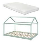 Lit cabane Cerro avec matelas Menthe - 126 x 135 cm