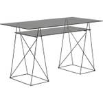 Tréteaux de bureau Polar noirs set de 2 Noir - Métal - 31 x 74 x 49 cm