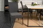 Gartenmöbel-Set Texas (7-teilig) Schwarz - Rattan - 100 x 73 x 200 cm