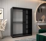 Armoire à portes coulissantes promo t3 Noir - Blanc - Largeur : 150 cm - 2 porte