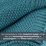 Strickdecke Kuscheldecke ✓OEKO-TEX Türkis