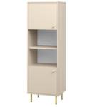 Vitrinenschrank VENUS SC50 2D Beige - Holzwerkstoff - Kunststoff - 50 x 153 x 40 cm