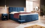 Boxspringbett Lea Blau - Breite: 160 cm - H2