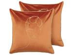 Kissen 2er Set CROCUS Gold - Orange