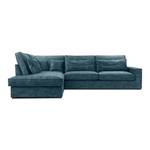 Ecksofa Sofa Eckcouch Satia Mini Blau - Ecke davorstehend links