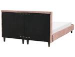 Doppelbett FITOU Eiche Dunkel - Pink - Breite: 150 cm