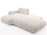 Ecksofa SILE L Beige - Armlehne beidseitig montierbar - Ecke davorstehend links - Ottomane davorstehend links