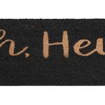 Paillasson coco inscription « Oh, Hey! » Noir - Marron - Fibres naturelles - Matière plastique - 75 x 2 x 42 cm