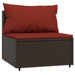 Salon de jardin 3029630-3 (lot de 3) Marron - Rouge