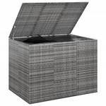 Kissenbox Grau - Metall - Polyrattan - 145 x 103 x 145 cm