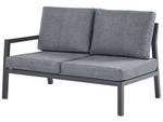 Lounge Set VIZZINI 2-tlg Schwarz - Grau - Metall - 200 x 70 x 200 cm