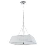 Luminaire suspendu Walsum Blanc - Matière plastique - 45 x 13 x 45 cm