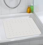 Gummimatte für Duschwanne oder Badewanne Weiß - Holzwerkstoff - 54 x 1 x 54 cm