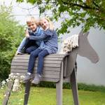 Outdoor Spielpferd grau