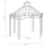 Gartenpavillon Braun - Metall - 400 x 378 x 258 cm