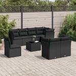 Gartensitzgruppe K423(9-tlg) Schwarz - Massivholz - 69 x 62 x 124 cm