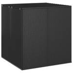 Kissenbox Schwarz - Metall - Polyrattan - 100 x 104 x 100 cm