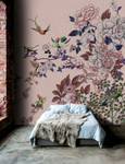 Fototapete Madras 2 Walls by Patel Braun - Grün - Pink - Violett - Kunststoff - Textil - 400 x 270 x 0 cm