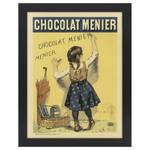 Bilderrahmen Poster Chocolat Menier Schwarz