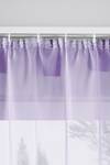 2er Pack Gardinen Schlaufen Voile Violett - Textil - 140 x 245 x 1 cm