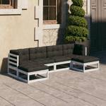 Garten-Lounge-Set (6-teilig) 3009734-2 Anthrazit - Weiß