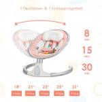 elektrische Babywippe Pink - Metall - 62 x 128 x 72 cm