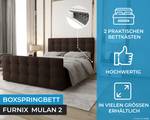 Boxspringbett MULAN 2 Braun - Breite: 185 cm