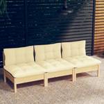 3-Sitzer-Gartensofa Cremeweiß