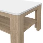 Table Basse Plateau laqué Blanc ALEXIANE Marron - Bois manufacturé - 110 x 45 x 60 cm