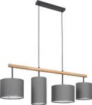 Lampe à suspension SEYA Marron - Gris - Bois manufacturé - 24 x 93 x 82 cm