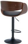 Tabouret de bar Portmore Lot de 2 Noir - Marron - Cuir synthétique - 52 x 87 x 52 cm