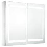 Badezimmerschrank Weiß - Holzwerkstoff - 80 x 68 x 13 cm