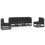 Garten-Lounge-Set 3009893-2 (5-teilig) Anthrazit - Schwarz