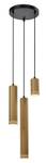 Pendelleuchte TUBO Holz 110 cm Gold - Holzwerkstoff - 22 x 110 x 22 cm