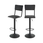 Tabouret de bar Clem (Lot de 2) Noir