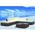 Garten-Lounge-Set (6-teilig) 3003868 Braun - Massivholz - 74 x 31 x 74 cm