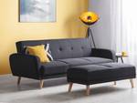 3-Sitzer Sofa FLORLI Schwarz - Eiche Hell