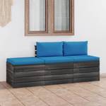 Gartensitzgruppe K5503(3-tlg) Blau - Massivholz - 72 x 65 x 60 cm