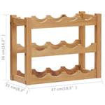 Weinregal 3002954 Braun - Massivholz - Holzart/Dekor - 47 x 36 x 21 cm