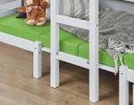 Lit enfant haut BasicJumbo Blanc crème brillant - Vert - Blanc