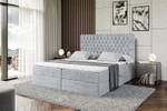 Boxspringbett DAISY Hellgrau - Breite: 200 cm - H4