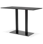 Table Bar AUSTIN Noir - Bois massif - 160 x 100 x 80 cm