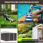 Gartenhaus 845-529GY Grau - Metall - 345 x 201 x 280 cm