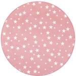 Kinder Spiel Teppich Sterne Rund Rosé - 133 x 133 cm