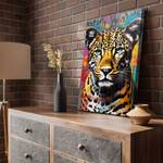 Leinwandbild Leopard Wall 30 x 45 cm