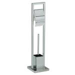 WC Garnitur TOMA Silber - Metall - 18 x 75 x 18 cm