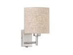 Wandleuchte mit Schalter rund Beige Beige - Silber